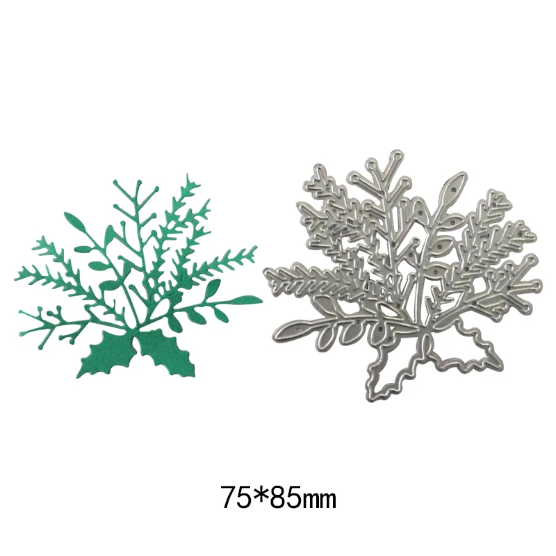 Натуральное растение сосновое дерево металл новые режущие штампы трафарет для