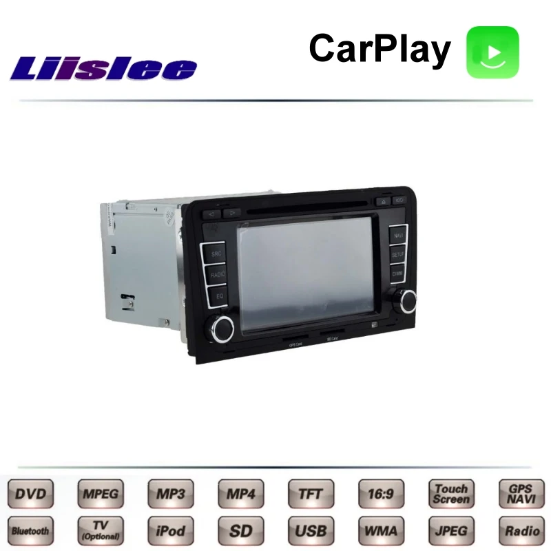 Для Audi A3 8 P 2003~ 2013 штатную ТВ DVD gps радио Carplay Стиль навигации Liislee Advanced navi