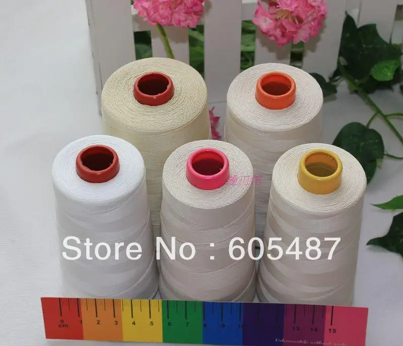 

100% pure cotton sewing thread teabag thread 20S/2 NE 20/2 3000M/PCS raw white