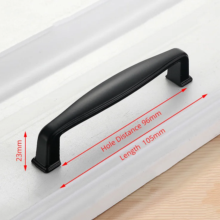 Handle-8885C-96 KAK американский стиль черный шкаф ручки цельный алюминиевый сплав кухонный шкаф ручки для выдвижных ящиков оборудование для обработки мебели - Цвет: Handle-8885C-96