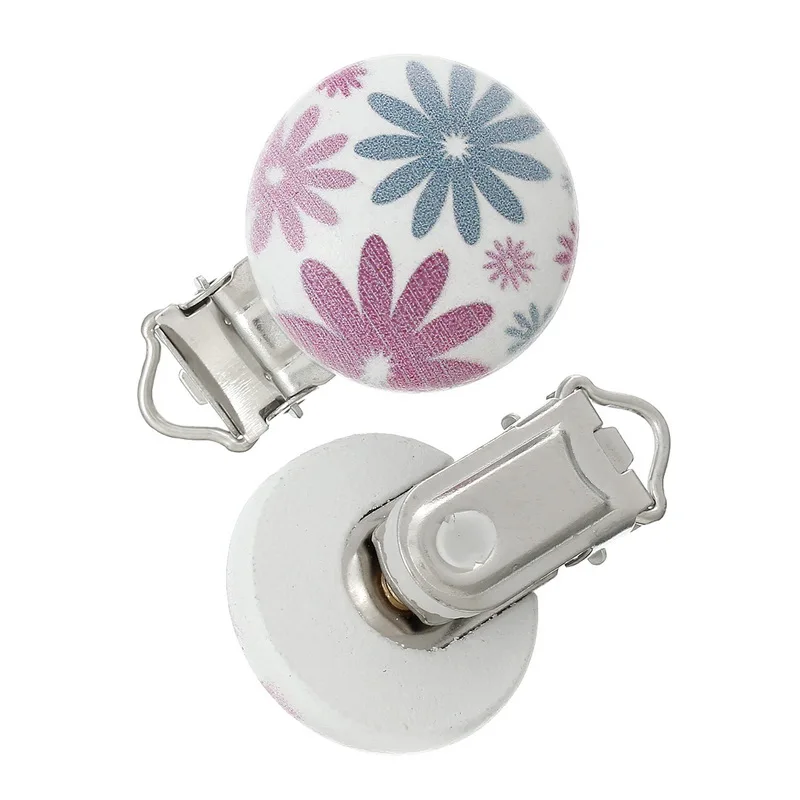 LF 5 шт. синим принтом в виде машин деревянный Металл детская пустышка на цепочке с