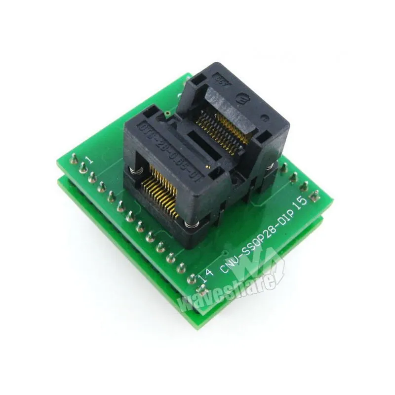 Адаптер для программирования Waveshare SSOP28 TO DIP28 (A) TSSOP28 Enplas IC Test Socket 0 65 мм Pitch|waveshare| |
