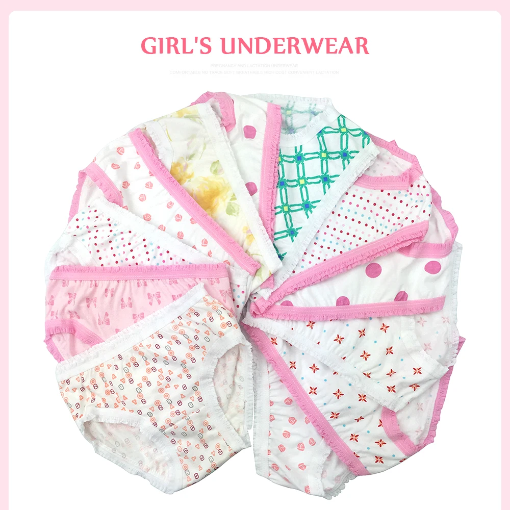 Bragas de algod&oacute;n para ni&ntilde;as, ropa interior para adolescentes, pantalones cortos, 6 unids/lote-3