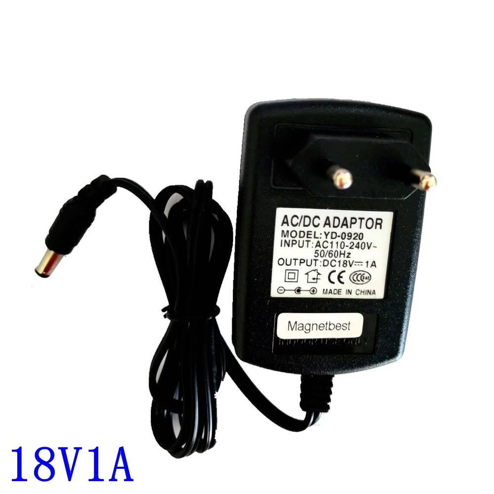 18V AC 100 V-240 V адаптер преобразователя в DC 18V 1A 1.5A 2A импульсный источник питания зарядное устройство ЕС США вилка 5,5mm x 2,1/2,5mm
