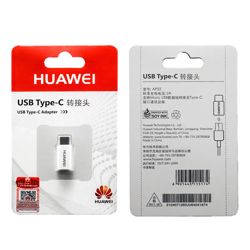 Переходник HUAWEI Micro USB в Type C Кабель-адаптер для быстрой зарядки honor 8 9 V8 P9 Supercharge P10 Plus