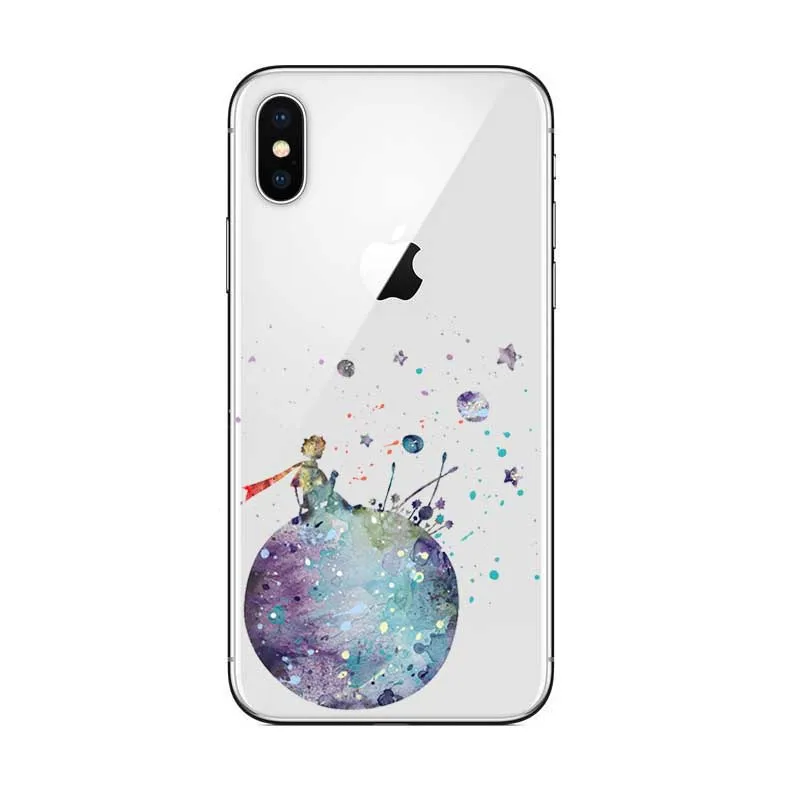 Жесткий пластиковый чехол с изображением Маленького принца земли для iPhone 8X7 6 6S Plus 5 5S SE 11 11 PRO MAX - Цвет: Прозрачный
