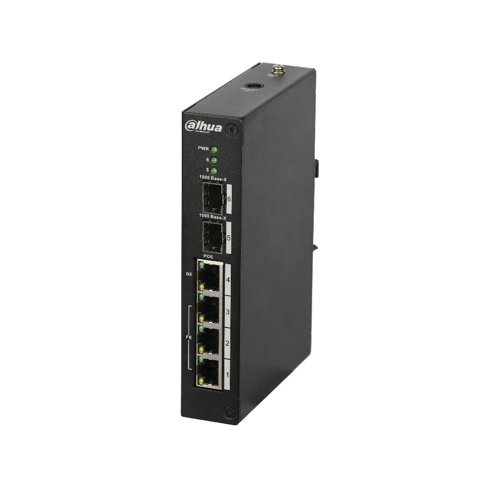 Dahua 4 порта управляемая передача POE коммутатор промышленный широкий температурный дизайн PFS4206-4P-96