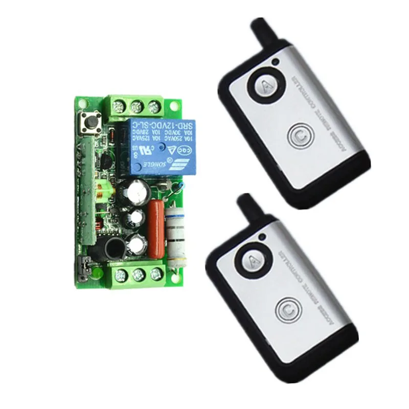 AC220V 110V 1CH RF переключатель системы дистанционного управления teleswitch 2X передатчик + 1 X Приемник 1ch реле умный дом z-wave 315/433 MHZ
