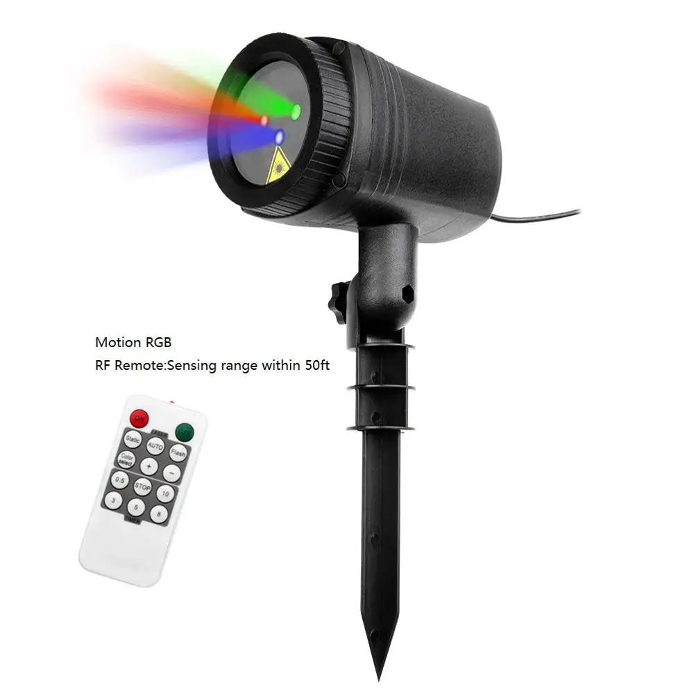 Рождественский лазерный светильник RGB Star Motion проектор открытый красный зеленый синий душ украшение сада Водонепроницаемый Рождественский праздничный светильник ing - Цвет: Motion RGB