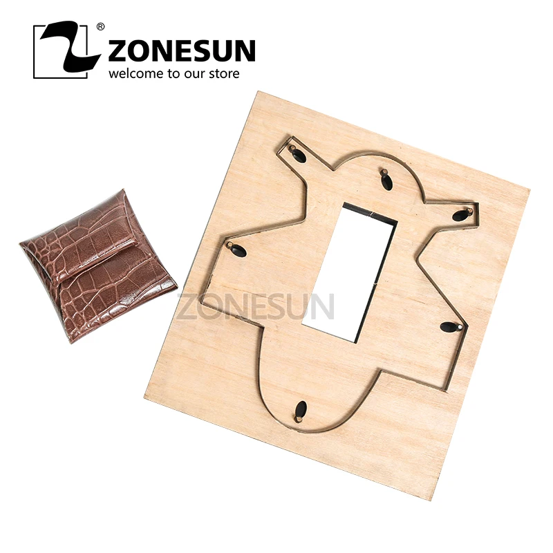 

ZONESUN Z101 Customized leather die cutters handicraft tool coin purse punch coin pouch cutter mold DIY paper laser knife die