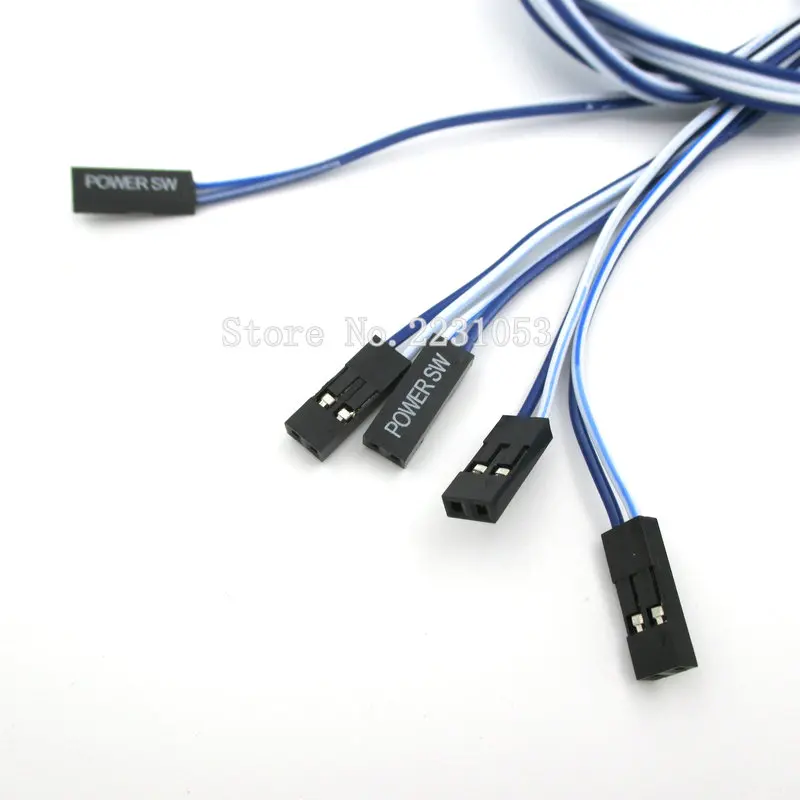 5 шт./лот ПК Power Мгновенный кнопочный переключатель Соединительный кабель сброс