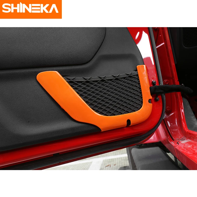 SHINEKA ABS 2/4 двери автомобиля Elantra Accent Tucson Межкомнатная дверь сетка для хранения, автомобильная сетчатая коробка декоративная крышка отделка Подходит для Jeep wrangler JK 2011