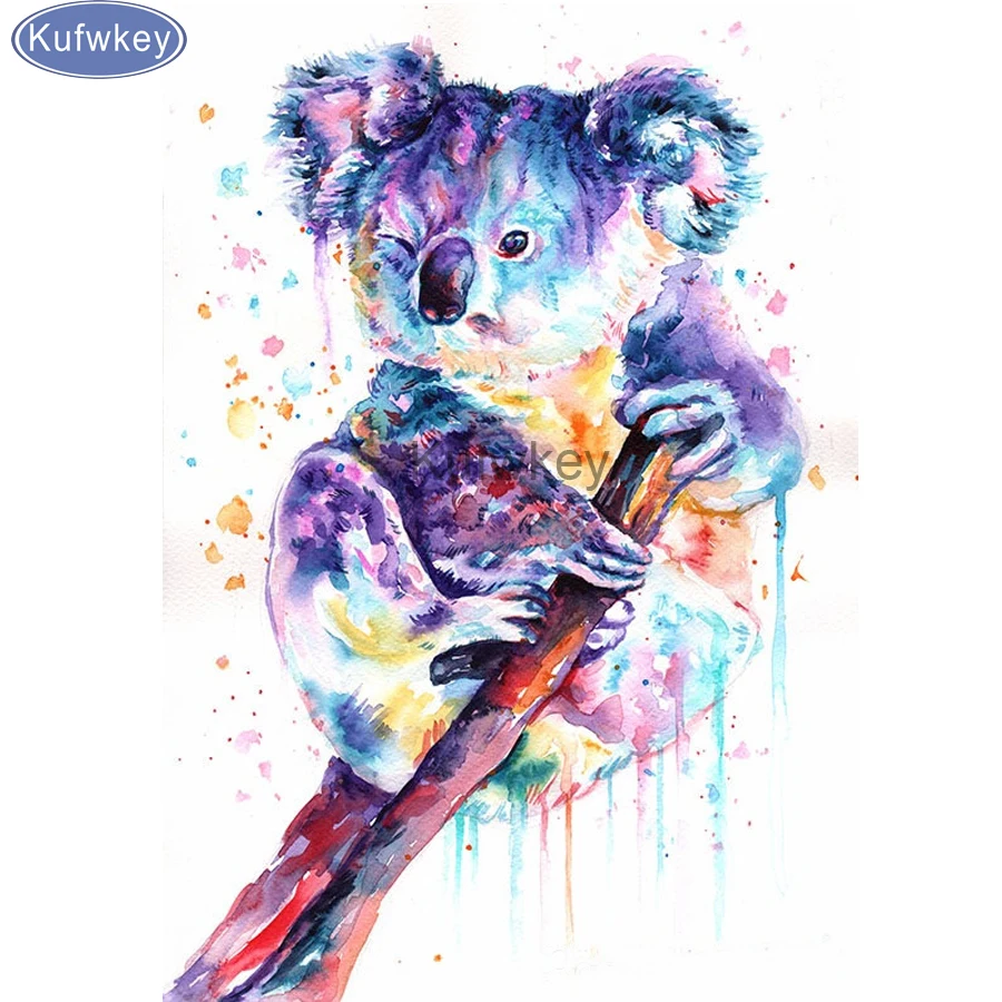 Акварель коала алмазная вышивка животное 5D полноразмерная живопись сделай сам