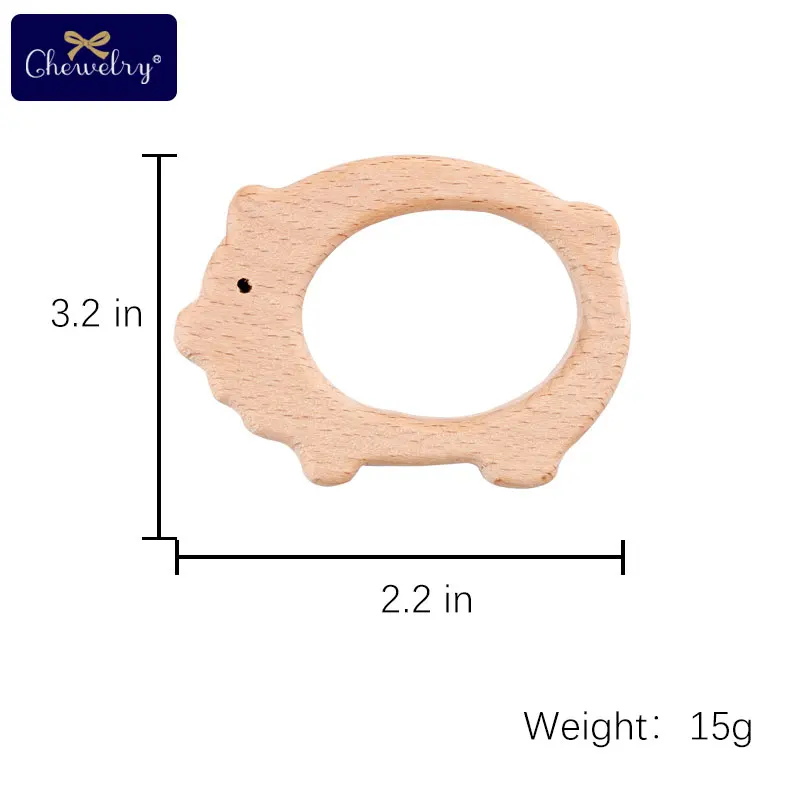 Pig 1 шт. деревянный Прорезыватель для зубов, игрушки для прорезывания зубов, животные, свинья, грызун, фламинго, бук, браслет, соска-подвеска, Товары для детей, аксессуары - Цвет: Pig