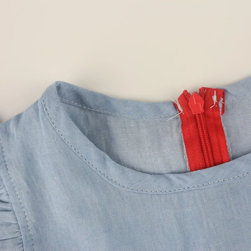 New Denim Baby Girl Dress Pleated Sleeveless Cute Princess Children Clothing Girls Dresses Summer 2018 Casual Kids Clothes | Детская