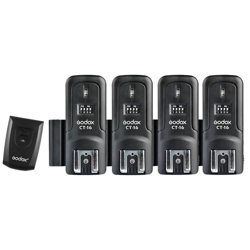 1xT add 4x R Godox CT-16 16 каналов беспроводной Радио вспышка триггер передатчик+ 2x приемник набор для Canon Nikon Pentax Studio Speedlite Flash - Цвет: 1xT add 4x R