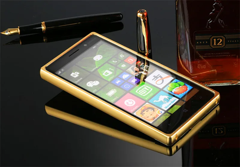 Зеркальный чехол для Nokia Lumia 830 металлическая алюминиевая рамка с задней крышкой