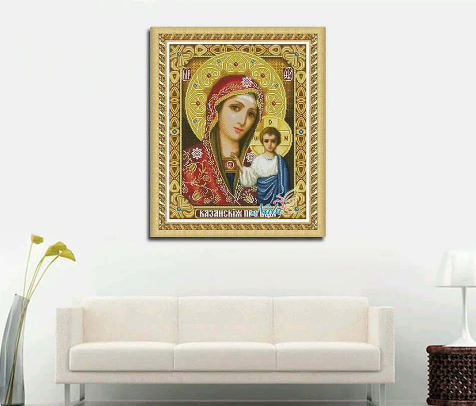 Религия nossa senhora рисунок 3d diy Стразы 3137R круглая Алмазная вышивка крестиком