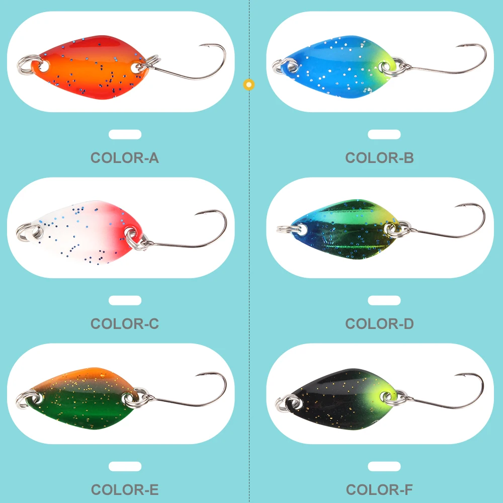 4 шт./лот металлическая медная приманка в виде ложки для форели искусственная 1 г 2