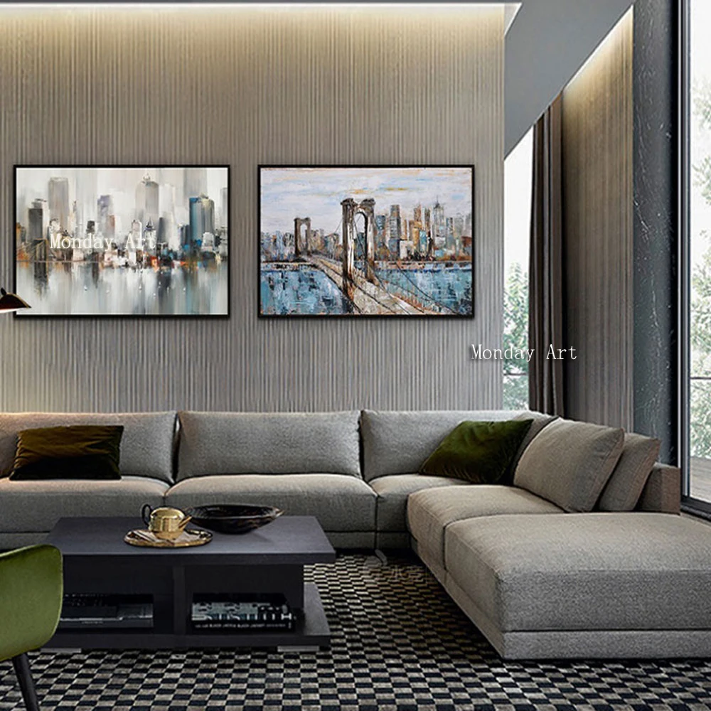 Свадебное украшение большого размера ручная роспись маслом абстрактное