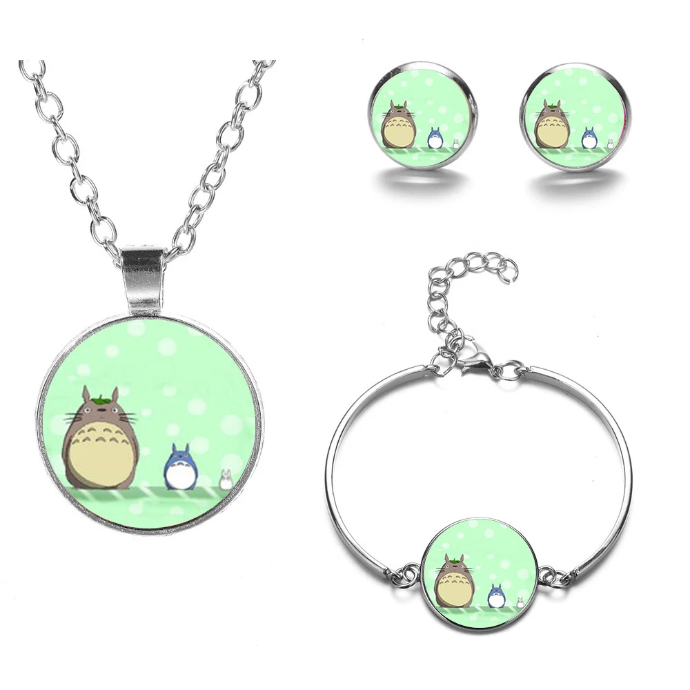 SONGDA miyazaki totoro Ювелирные наборы плакат в стиле аниме фильм 3D принт с украшением