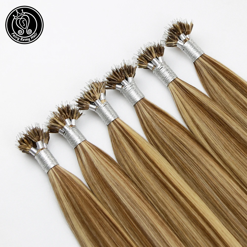 Феи Remy волосы 16 &quot-22&quot микро бисера нано кольца человеческие фортепиано цвет #6/16