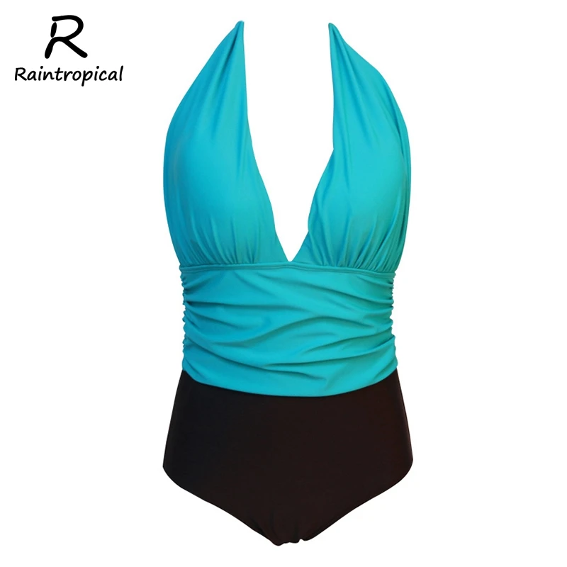 Женский купальник с высокой талией винтажный купальный костюм открытой спиной
