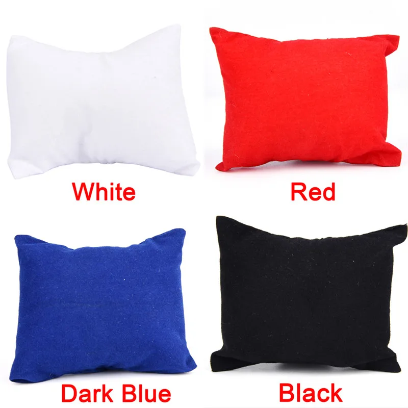 

1pc 8*9*5 Cm Velvet Leather Bracelet Watch Pillow Jewelry Display Boxes Holder Organizers