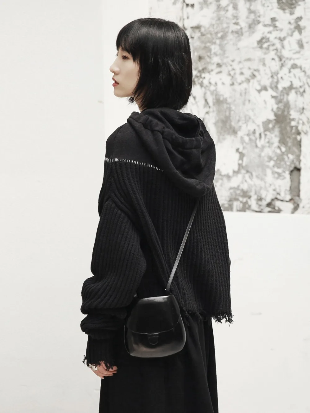 Женский свитер с капюшоном в готическом стиле | Женская одежда