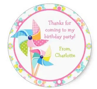 

1.5inch Pinwheel Birthday Party Sticker