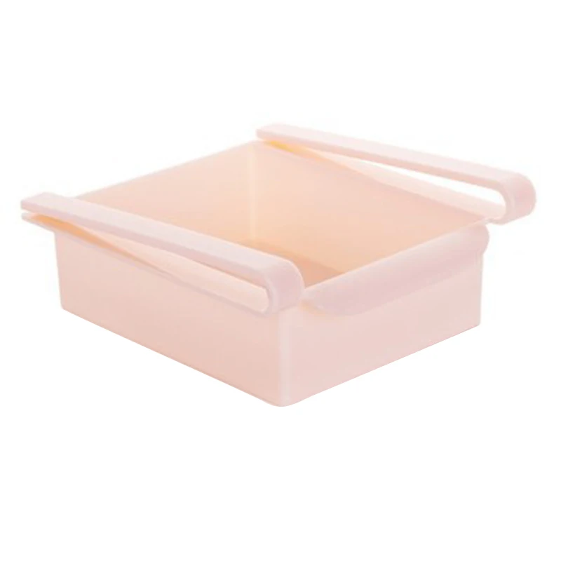 Refrigerator Storage Rack Eco-Friendly Freezer Shelf Holder Drawer Organiser FAS - Цвет: Pink