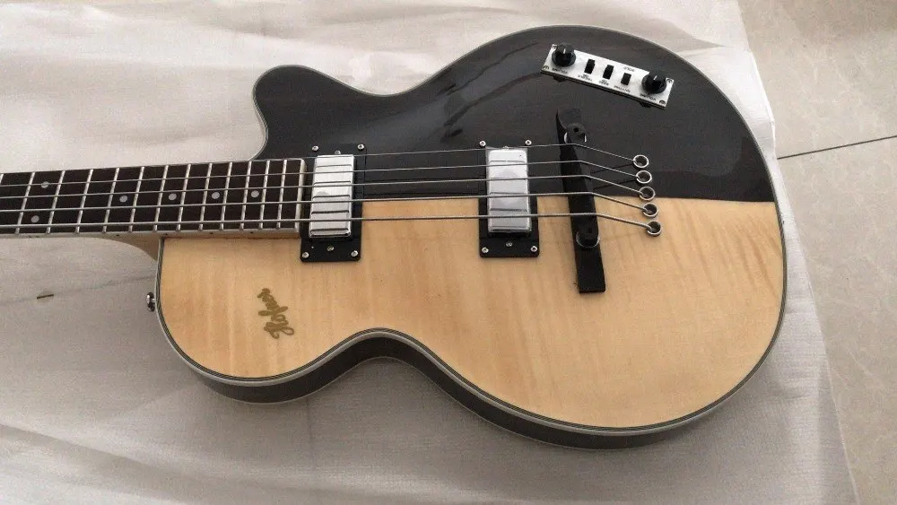 Новинка 4/5 струны Пламя клен и корпус из палисандра hofner bass гитара полоса шеи hofner пользовательские бас oem hofner bass
