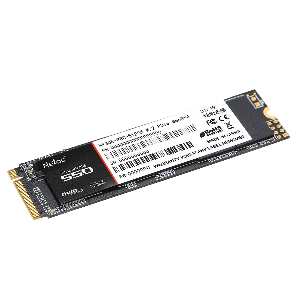 Netac N930E Pro M.2 2280 SSD NVMe PCIe Gen3* 4 128 ГБ 256 512 Внутренний твердотельный диск 128 256 512 ГБ SSD жесткий диск
