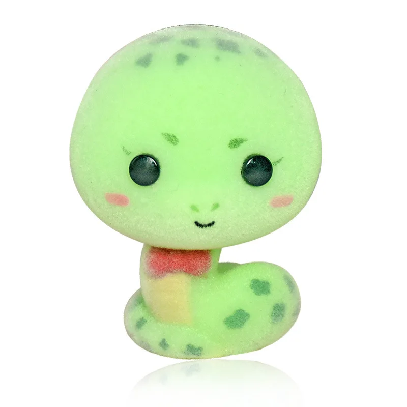 Мультяшные детские игрушки милые ПВХ флокированные куклы мини животные