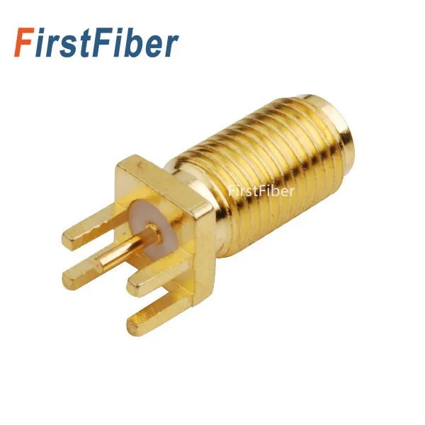 FirstFiber RP SMA Конец Запуска гнездо для печатной платы крепление. 062 ''(1 57 мм)