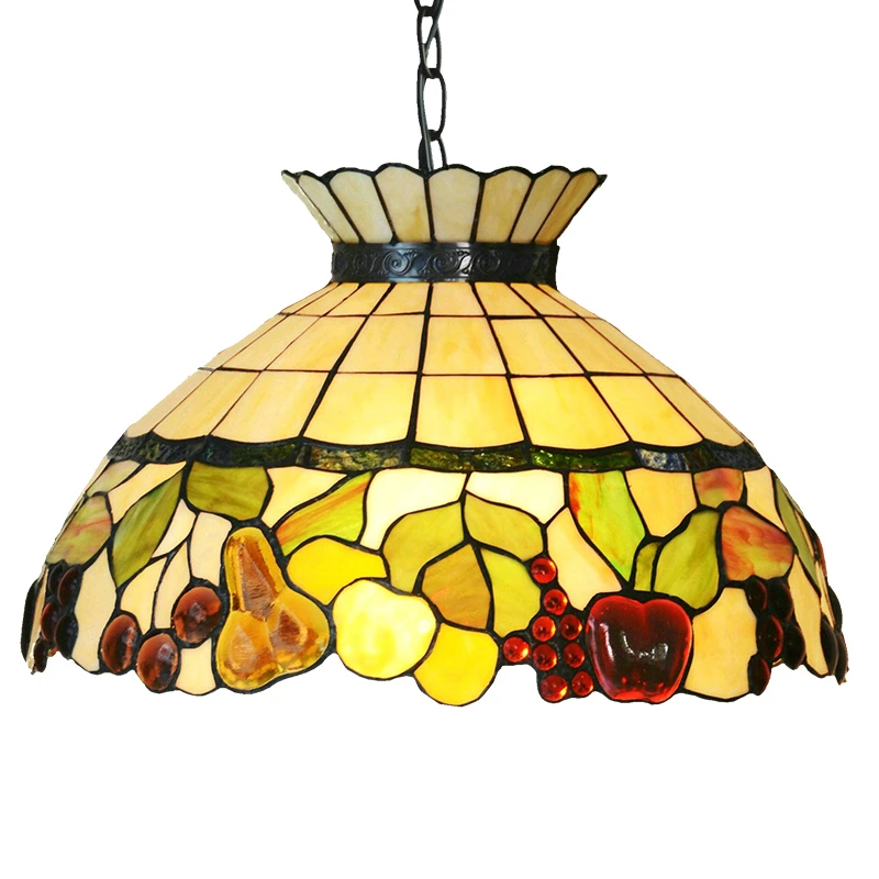 Tiffany Pendant Light Creative Art Fruit Crown Glass Living Room Restaurant Kitchen Suspension Lamp | Освещение