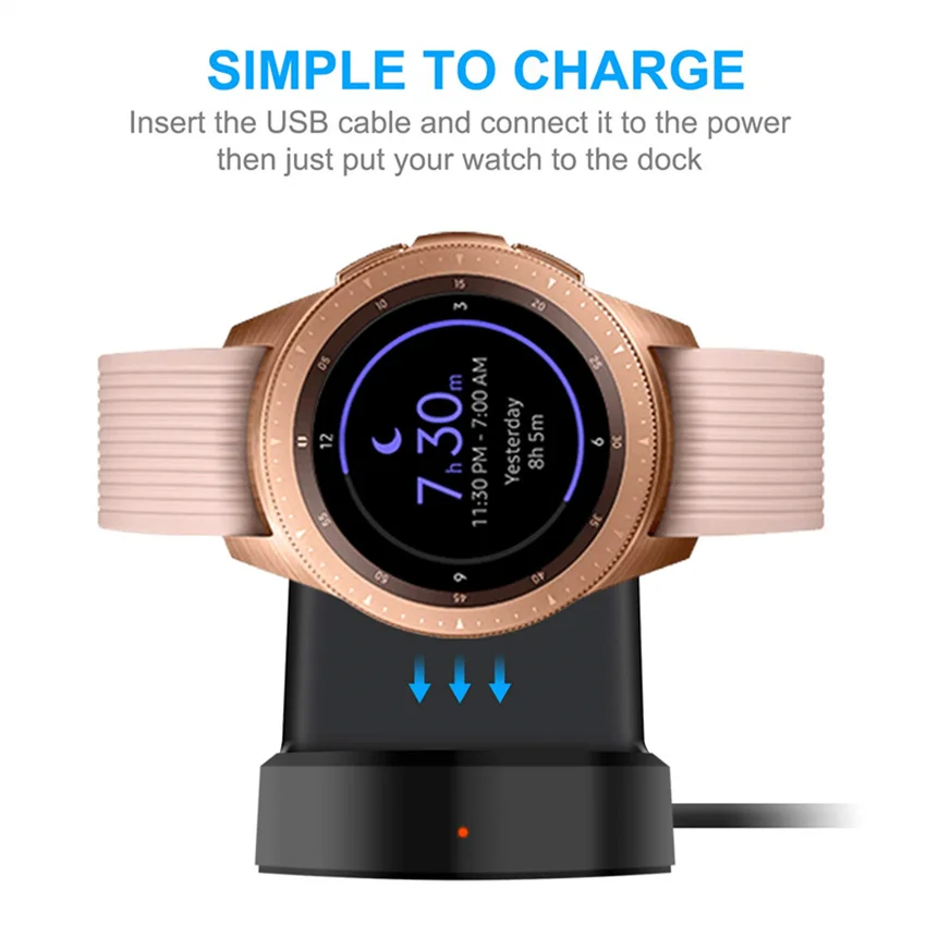 Подходит для samsung Galaxy gear 42 мм 46 мм SM-R800 R810 R815 зарядное устройство адаптер usb зарядный кабель замена зарядное устройство для умных часов