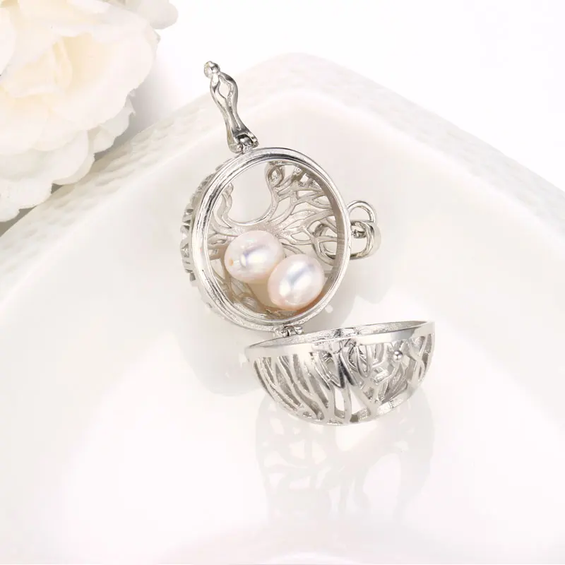 5 шт./лот круглая клетка с кулоном 25*26 мм жемчужинами любого размера для