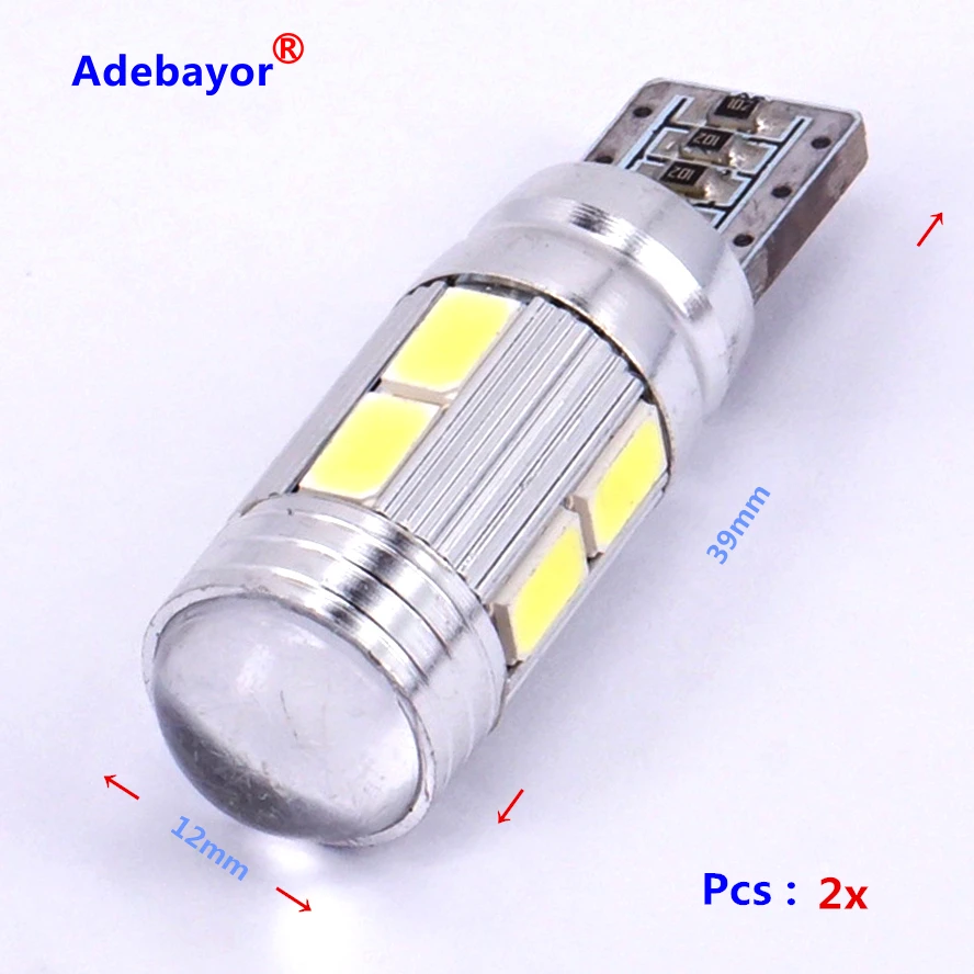 400X T10 W5W canbus без ошибок 10 SMD 5630 5730 светодиодсветильник лампа с клиновидным цоколем