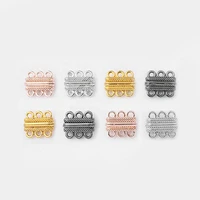 5pcs 2 row 3 holes fasteners magnetic clasps slider clasp buckles tubes for bracelet necklace end connector jewelry findings