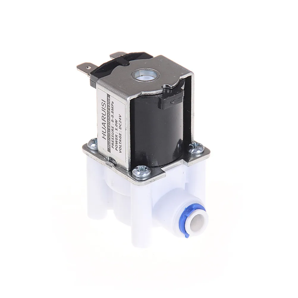 1PC 24V DC Electric Water Valve Solenoid 1/4" Hose Connection For RO Reverse Pure System Controller | Обустройство дома