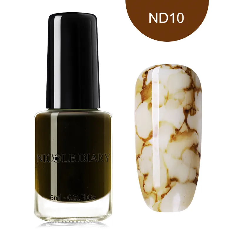 6ml ND010 NICOLE DIARY 15 мл Лак для ногтей Цветущий гель для ногтей акварельные чернила эффект дыма смазывание пузырь лак для творчества Маникюр украшения - Цвет: 6ml ND010