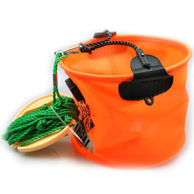 Рыболовное ведро оранжевая коробка + веревка для переноски воды водостойкая