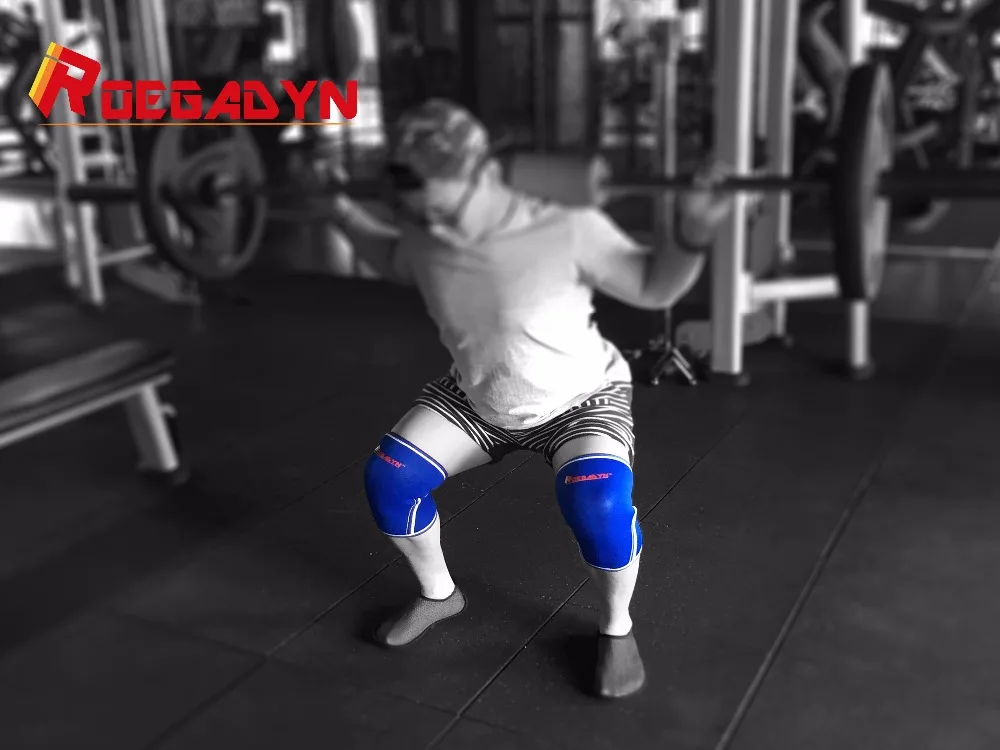 Фабрика рекламных 7 мм Мужские Дешевые Crossfit неопрен сжатия поддержка колена тренажерный зал для тяжелой атлетики, рукав до колена