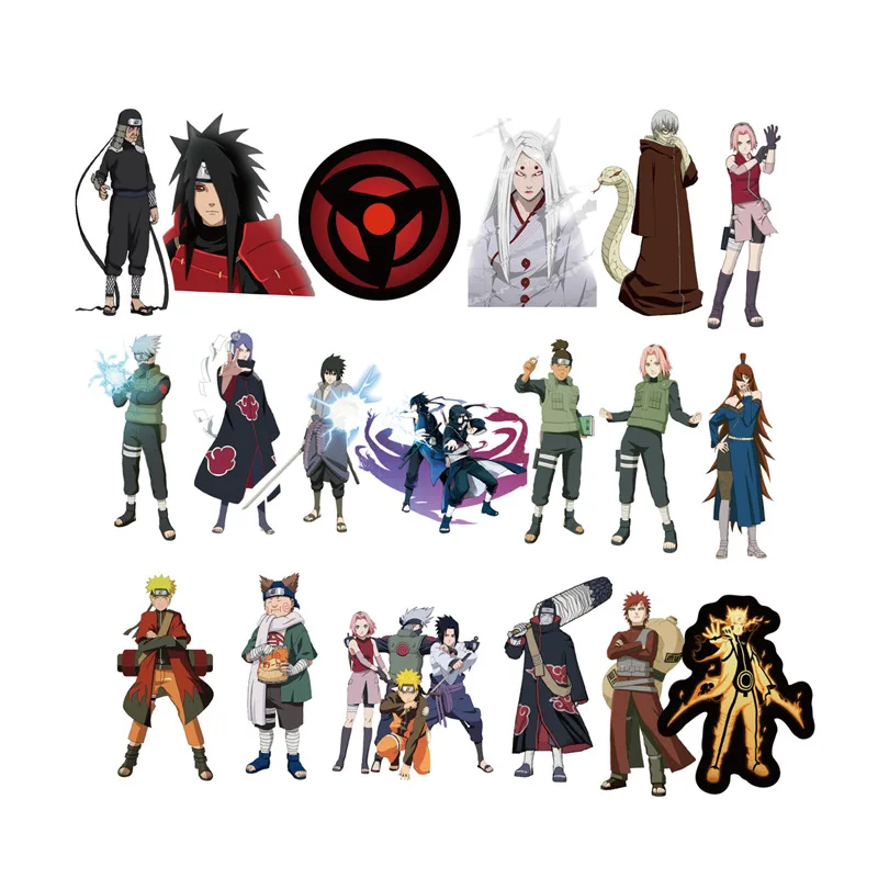 51PCS/set Waterproof Japan Anime Naruto Sticker For Laptop Car Trunk Skateboard Guitar Fridge Backpack Decal Toy Stickers | Игрушки и