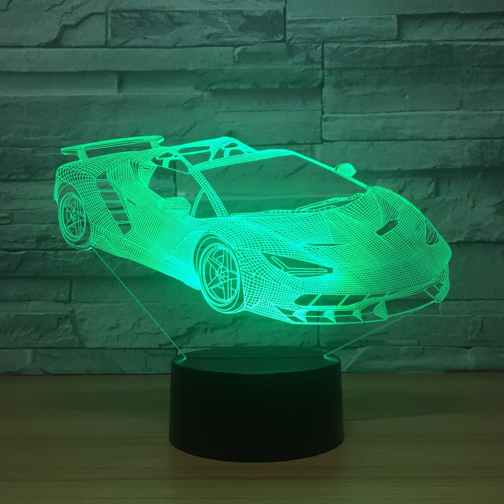 Акриловые 3d лампы для спортивных автомобилей креативные подарки ночные