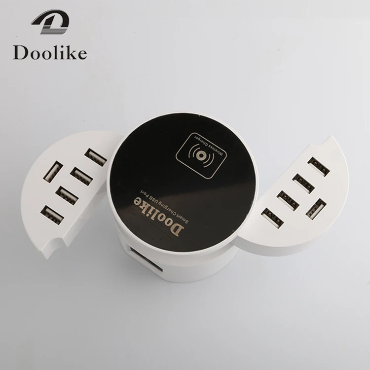 Беспроводное зарядное устройство с 10 USB-портами 5 В мобильный телефон А белый |