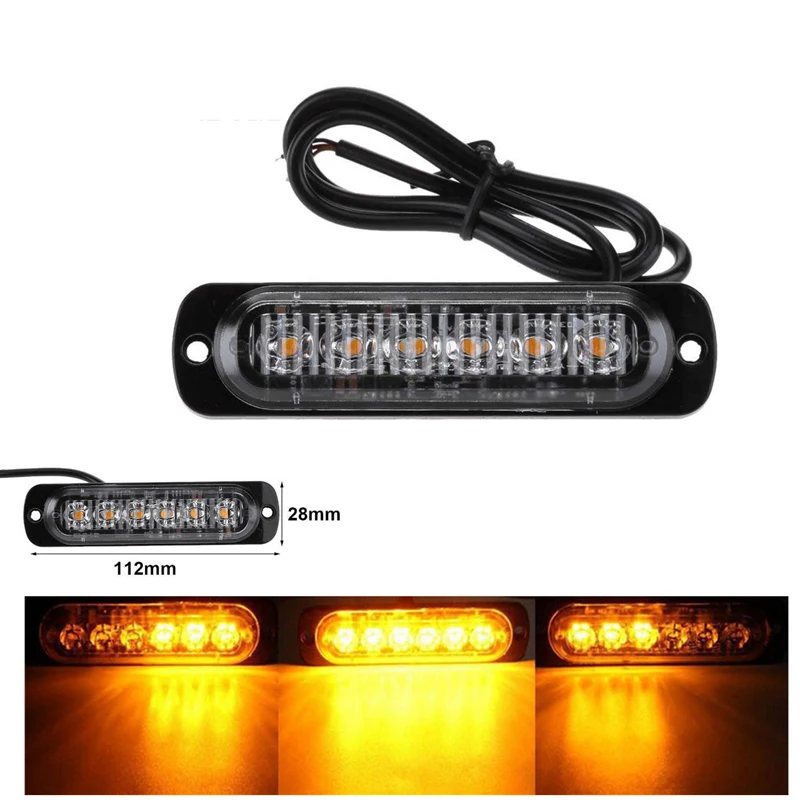 1 шт. вспышка для вождения мигающий пожарный грузовик стробоскоп 6 LED аварийный