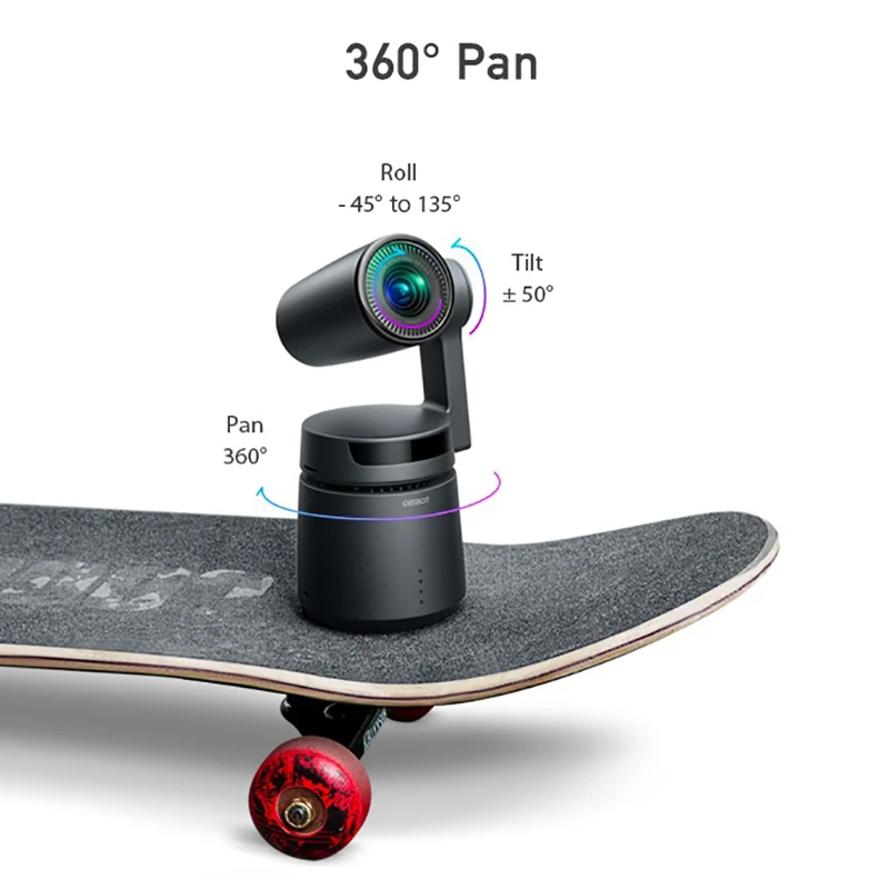 OBSBOT Tail 3 Axis Gimbal AI камера с автоматическим отслеживанием селфи 4 K видео 60fps авто