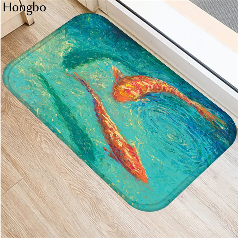 Hongbo новые Противоскользящие коврики морские живые с принтом напольные кухонные